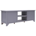 Vidaxl meuble tv gris 115x30x40 cm bois de paulownia