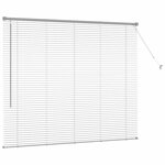 vidaXL Store de Fenêtre avec des rideaux Manuel Argent Aluminium