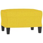 vidaXL Fauteuil avec repose-pied Jaune clair 60 cm Tissu