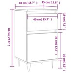 vidaXL Buffet blanc 40x35x70 cm bois d’ingénierie