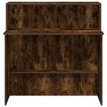 vidaXL Bureau de réception chêne fumé 100x50x103 5cm bois d'ingénierie