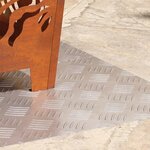 vidaXL Plaques à damier 2 Pièces Argent 70 x 40 cm Aluminium