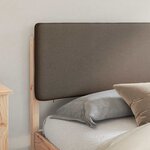 vidaXL Cadre de lit avec tête de lit rembourrée Taupe 180 x 200 cm