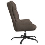 vidaXL Chaise de relaxation avec tabouret Taupe Tissu