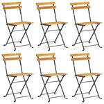 vidaXL Mobilier à dîner d'extérieur pliable 7 Pièces Bois d'acacia solide