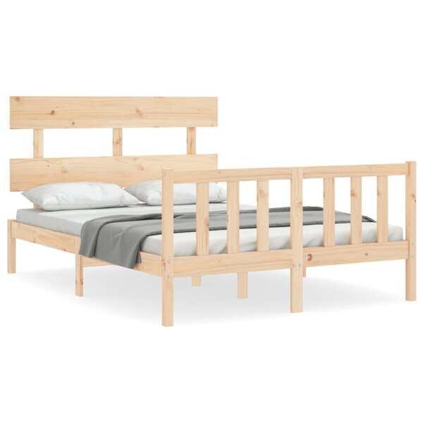 vidaXL Cadre de lit sans matelas bois de pin massif