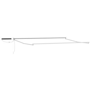 vidaXL Cadre de store rétractable électrique Blanc 4 5 × 3 m Aluminium