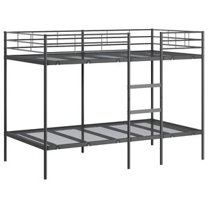 vidaXL Lit superposé sans matelas noir 107x203 cm acier