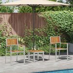 vidaXL Ensemble de salle à manger pour jardin avec coussin 3 Pièces