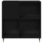 vidaXL Meuble à vinyles Chêne noir 85 x 38 x 89 cm Bois d'ingénierie
