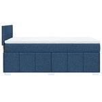 vidaXL Sommier à lattes de lit avec matelas Bleu 90x190 cm Tissu