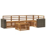 vidaXL Ensemble de canapé d'angle 6 Pièces Naturel Bois d'Acacia Massif