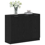 vidaXL Buffet Chêne noir 90 5 x 30 x 70 cm Bois d'ingénierie