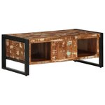 vidaXL Table basse multicolore 90x50x36 cm bois de récupération massif