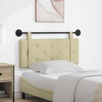 vidaXL Tête de lit suspendue Crème Simili cuir