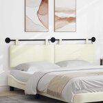 vidaXL Tête de lit suspendue Crème Tissu en velours côtelé