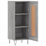 vidaXL Buffet Sonoma gris 34 5x34x90 cm Bois d'ingénierie