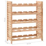 vidaXL Casier à bouteilles pour 25 bouteilles Bois de noyer 63x25x73cm