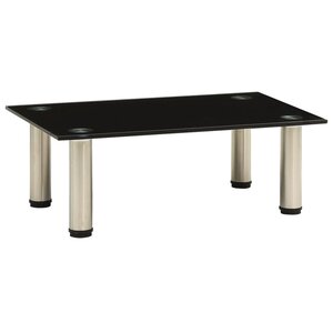vidaXL Meuble TV Noir 40x35x17 cm Verre trempé