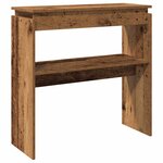 vidaXL Table console vieux bois 80 x 30 x 80 cm bois d'ingénierie