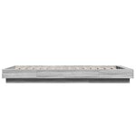 vidaXL Cadre de lit et lumières LED sans matelas sonoma gris 90x190 cm