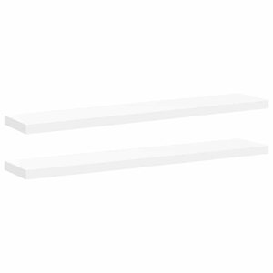 vidaXL Étagères murales flottantes 2 Pièces blanc 120x23 5x3 8 cm MDF