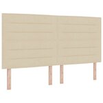 vidaXL Tête de lit LED avec bandes LED Crème 180 cm tissu