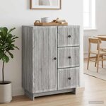 vidaXL Buffet Sonoma gris 66 x 34 5 x 90 cm Bois d'ingénierie