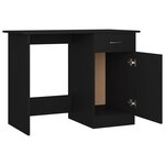 vidaXL Bureau Noir 100x50x76 cm Bois d’ingénierie