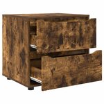 vidaXL Armoire de rangement Chêne fumé 60 x 48 x 57 cm