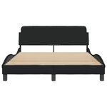 vidaXL Cadre de lit sans matelas noir 140x190 cm tissu