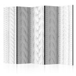 Paravent 5 volets - white knit ii [room dividers] cm