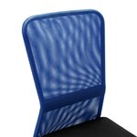 vidaXL Chaise de bureau Noir et bleu 44x52x100 cm Tissu en maille