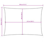 vidaXL Voile de parasol tissu oxford rectangulaire 3x4 5 m blanc