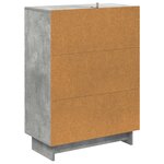 vidaXL Armoire à tiroirs Gris béton 66 x 34 5 x 90 cm