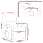 vidaXL Fauteuil de massage inclinable rose velours