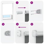 vidaXL Store enrouleur occultant blanc cassé 85x230cm largeur du tissu