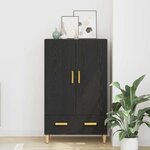 vidaXL Haut Armoire Noir 70 x 31 x 115 cm Bois d'ingénierie