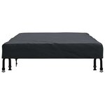 vidaXL Housse de Table Uni Noir 102 x 202 x 15 cm tissu