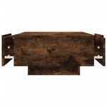 vidaXL Table basse Chêne fumé 90x60x31 cm Bois d'ingénierie