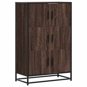 vidaXL Buffet haut chêne marron 68x35x106 5 cm bois ingénierie métal