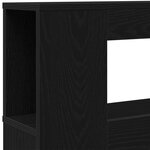 Tête de lit de rangement vidaXL avec lumières LED Chêne noir 120x18 5x103 5 cm