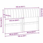 vidaXL Tête de lit capitonnée Gris clair 135 cm Pin massif