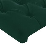 vidaXL Tête de lit avec oreilles Vert foncé 163x23x78/88 cm Velours