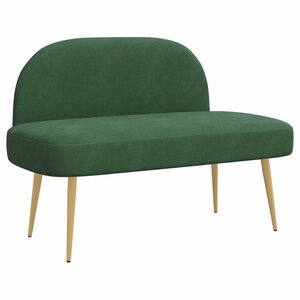 vidaXL Banc rembourré avec dossier Vert jungle 110 x 60 x 76 cm