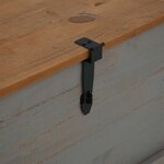 vidaXL Coffre de rangement HALDEN gris 91x91x47 cm bois massif pin