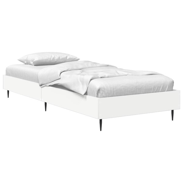 vidaXL Cadre de lit Blanc 80 x 200 cm Bois d'ingénierie