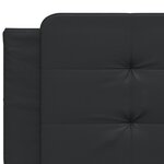 vidaXL Cadre de lit avec tête de lit Noir 160x200 cm Similicuir