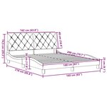 vidaXL Cadre de lit sans matelas noir 160x200 cm tissu