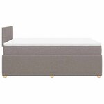 vidaXL Sommier à lattes de lit avec matelas taupe 120x190 cm tissu